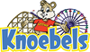 Preview of Knoebels Logo - Blue and Yellow with Rides and Kozmo - AI